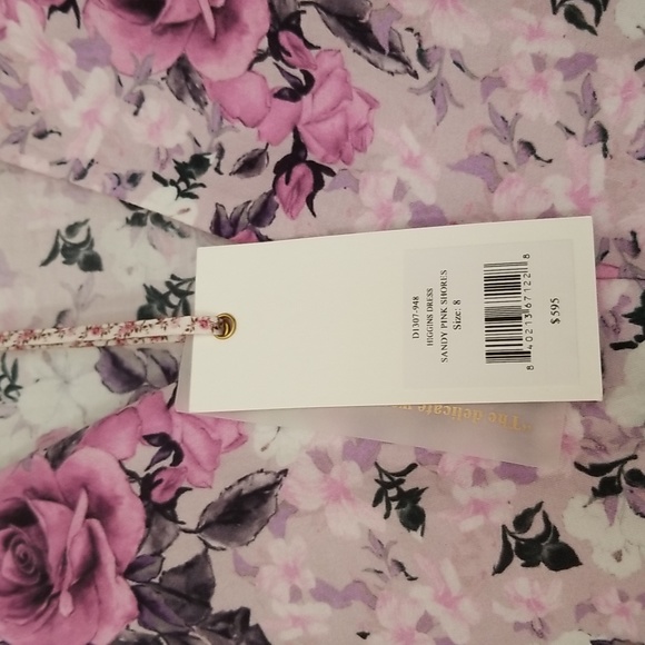 LOVESHACKFANCY Silk Blend Higgins Dress Sandy Pink Shores - Picture 6 of 14